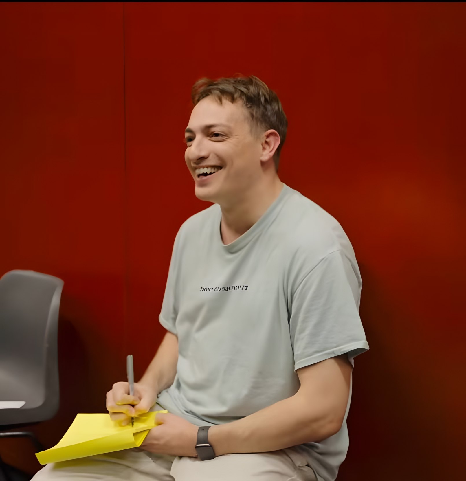 Matthew Rowland giving notes in rehearsal